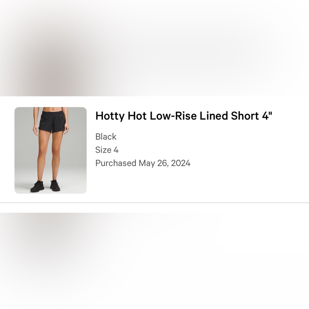 Lululemon Hotty Hot Low rise short in color black